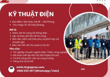 TUYỂN DỤNG NHÂN SỰ DỰ ÁN – SÂN BAY CÁT BI, HẢI PHÒNG