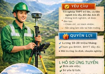 Công ty CP Tư vấn & Đầu tư Nông nghiệp Lai Châu cần tuyển nhân viên kỹ thuật: